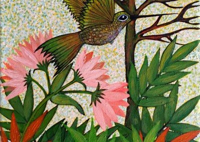 Siwar K'enti | Picaflor dorado | güldener Kolibri | 30 x 24 Copyright URPI