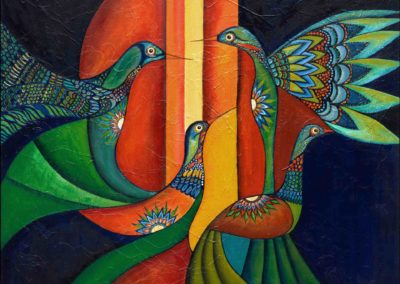Samay pisccok | Espiritus de pajaros | Vogelseelen | © urpi | 120 x 100